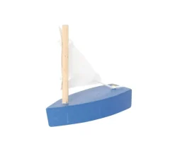 Bateau en BOIS bleu 62x25x65 mm