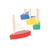 Bateau en BOIS rouge 62x25x65 mm