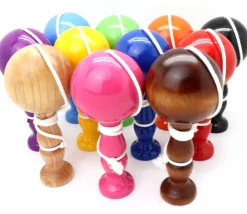 Bilboquet en bois 16 cm - jeu traditionnel moyen modèle