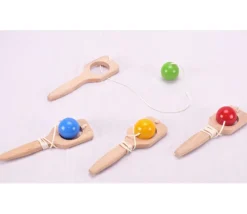 Bilboraquette 16 cm en bois avec boule