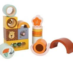 Blocs sensoriels en bois découverte bébé