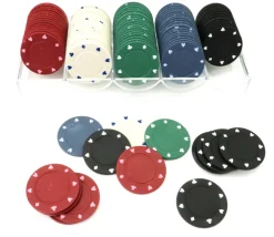 Boite 100 jetons pour jeu de poker - fiches 40 mm