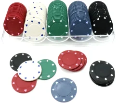 Boite 100 jetons pour jeu de poker - fiches 40 mm