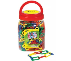 Boite 500 mini liens plastiques colorés 4 x 1.7 cm