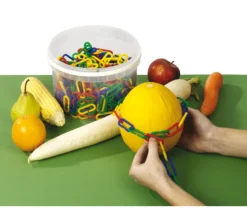 Boite 500 mini liens plastiques colorés 4 x 1.7 cm