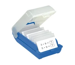 Boite à trier cartes rouge de 20 x 9 x 6.5 cm avec intercalaires amovibles