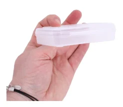 Boite clips mini transparente 91x66x21 mm vide