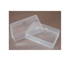 Boite plastique BRIDGE pour 54 cartes à jouer transparentes vide