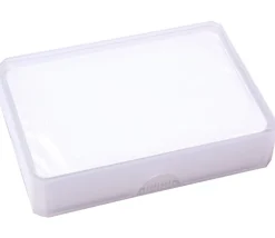 Boite plastique BRIDGE pour 54 cartes à jouer transparentes vide