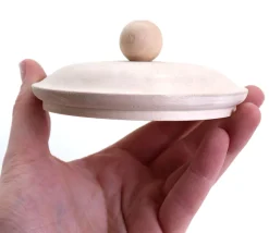 Boite ronde en bois avec couvercle 12 cm - bonbonnière