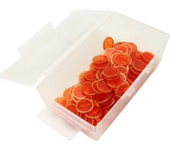 Boite 130x76x42 mm vide plastique (format tarot) clips transparente