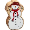 Bonhomme de neige en bois 100 x 58 x 25 mm personnage