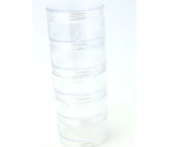 Boîte composée de 5 mini boites empilables rondes de Ø 5 cm en plastique