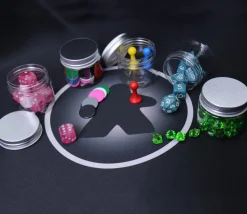 Boîte ronde Ø 4.8 cm plastique avec couvercle à vis en aluminium