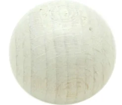 Boule 2.5 cm couleur blanche en bois - bille hêtre diamètre 25 mm