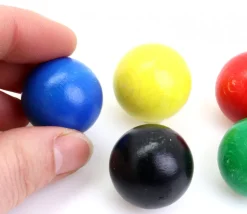 Boule 2.5 cm couleur bleue en bois - bille hêtre diamètre 25 mm