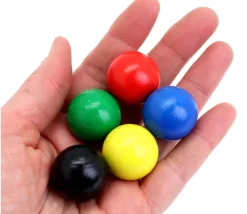 Boule 2.5 cm couleur bleue en bois - bille hêtre diamètre 25 mm