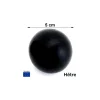 Boule 5 cm couleur noire en bois - grosse bille hêtre diamètre 50 mm