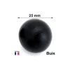 Boule 2.5 cm couleur noire en bois - bille buis diamètre 25 mm