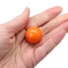 Boule 2.5 cm couleur orange en bois - bille hêtre diamètre 25 mm