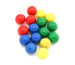 Boule 2 cm couleur rouge en bois - bille hêtre diamètre 20 mm