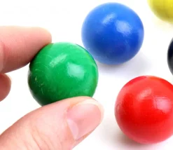 Boule 2.5 cm couleur verte en bois - bille hêtre diamètre 25 mm