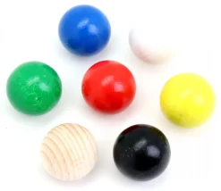 Boule 2.5 cm couleur verte en bois - bille hêtre diamètre 25 mm