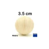 Boule 3.5 cm en bois - bille hêtre diamètre 35 mm