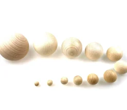 Boule 8 cm en bois - grosse boule hêtre diamètre 80 mm