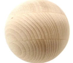 Boule 9 cm en bois - grosse boule hêtre diamètre 90 mm
