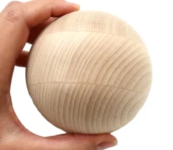 Boule 9 cm en bois - grosse boule hêtre diamètre 90 mm