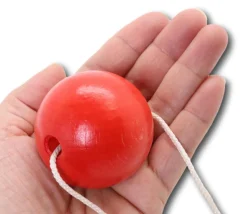 Boule percée 5 cm bois - grosse perle trou 8 mm