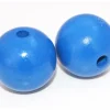 Boule percée 3 cm couleur bleue en bois - grosse perle hêtre diamètre 30 mm trou 6 mm