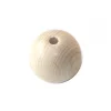 Boule percée 3 cm en bois - grosse perle trouée hêtre diamètre 30 mm trou 6 mm