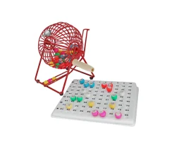 Boulier de loto sphère 16.5 cm + 90 boules + plateau de tirage