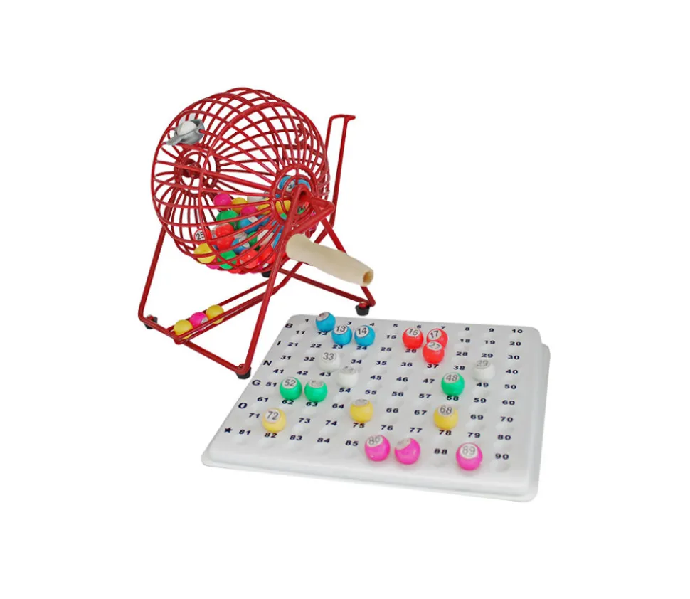 Boulier de loto sphère 16.5 cm + 90 boules + plateau de tirage