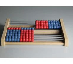 Boulier en bois 10 rangées bicolores 25 cm