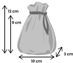 Bourse petit Sac daim gris 10x12 cm