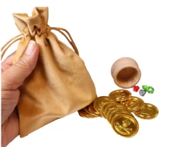 Bourse sac 11 x 15 cm velours ultra épais beige vide