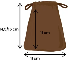 Bourse sac 11 x 15 cm velours ultra épais beige vide