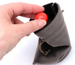 Bourse sac 11 x 15 cm velours ultra épais brun vide