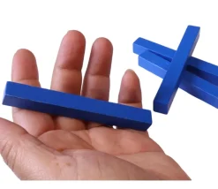 Bâtonnet stick rectangulaire 9 cm en bois bleu 90 mm