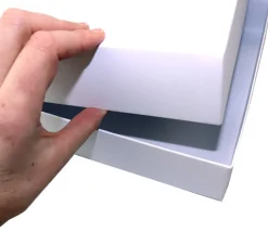 C4 Boite jeu carré grand format 331 x 331 x 85 mm blanche Haute à personnaliser