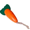 Carotte en bois orange de 12 x 3 cm légume jouet