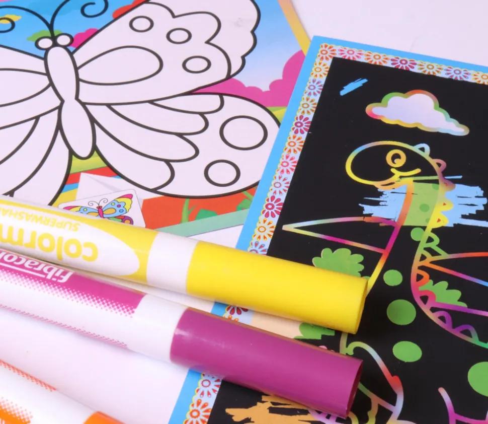 Carte coloriage à gratter 17 x 13 cm