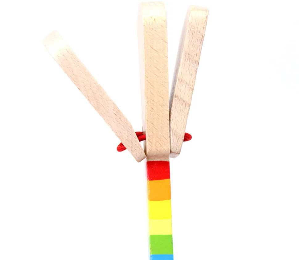 Castagnette bois avec manche 15 cm - musique