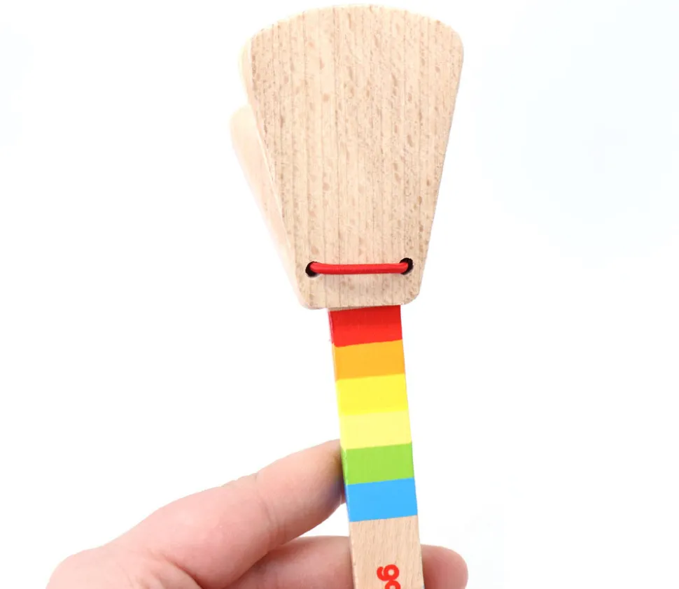 Castagnette bois avec manche 15 cm - musique