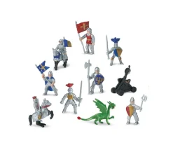 Chevaliers et dragon : 10 figurines de jeu