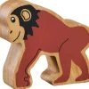 Chimpanzé singe en bois 8 x 7.5 x 2.4 cm