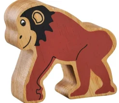 Chimpanzé singe en bois 8 x 7.5 x 2.4 cm